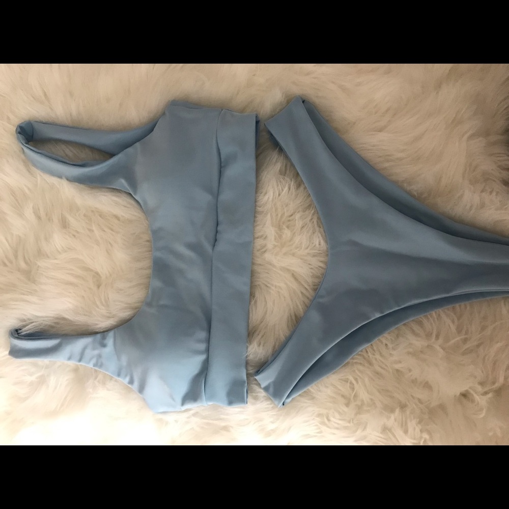 light blue bikini
